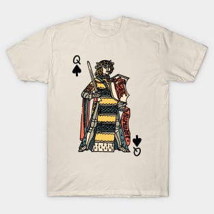 Antique Character of Playing Card Queen of Spades T-Shirt